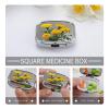 MarigoldMetal Pill Box 3-Compartment Portable Medication Boxs Compact Pill Case for Travel Vitamins Pill Organizer Daily Medication Storage Box view 4