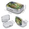 Cute FrogMetal Pill Box 3-Compartment Portable Medication Boxs Compact Pill Case for Travel Vitamins Pill Organizer Daily Medication Storage Box view 2