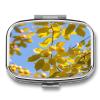 Lemon TreeMetal Pill Box 3-Compartment Portable Medication Boxs Compact Pill Case for Travel Vitamins Pill Organizer Daily Medication Storage Box view 1
