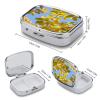 Lemon TreeMetal Pill Box 3-Compartment Portable Medication Boxs Compact Pill Case for Travel Vitamins Pill Organizer Daily Medication Storage Box view 2