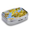 Lemon TreeMetal Pill Box 3-Compartment Portable Medication Boxs Compact Pill Case for Travel Vitamins Pill Organizer Daily Medication Storage Box view 3