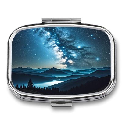 StarsMetal Pill Box 3-Compartment Portable Medication Boxs Compact Pill Case for Travel Vitamins Pill Organizer Daily Medication Storage Box