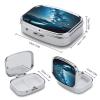 StarsMetal Pill Box 3-Compartment Portable Medication Boxs Compact Pill Case for Travel Vitamins Pill Organizer Daily Medication Storage Box view 2