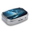 StarsMetal Pill Box 3-Compartment Portable Medication Boxs Compact Pill Case for Travel Vitamins Pill Organizer Daily Medication Storage Box view 3