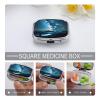 StarsMetal Pill Box 3-Compartment Portable Medication Boxs Compact Pill Case for Travel Vitamins Pill Organizer Daily Medication Storage Box view 4