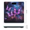 Purple Butterflies Bathroom Scale Ultra-Bright Liquid Crystal Screen Weight Scale Accurate Bathroom Body Scales for Body Weight Bathroom Pet Home Bedroom Gift-Giving view 2