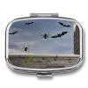 Black Ghost BatMetal Pill Box 3-Compartment Portable Medication Boxs Compact Pill Case for Travel Vitamins Pill Organizer Daily Medication Storage Box view 1