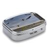 Black Ghost BatMetal Pill Box 3-Compartment Portable Medication Boxs Compact Pill Case for Travel Vitamins Pill Organizer Daily Medication Storage Box view 3