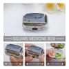 Black Ghost BatMetal Pill Box 3-Compartment Portable Medication Boxs Compact Pill Case for Travel Vitamins Pill Organizer Daily Medication Storage Box view 4