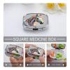 Horse PatternMetal Pill Box 3-Compartment Portable Medication Boxs Compact Pill Case for Travel Vitamins Pill Organizer Daily Medication Storage Box view 4