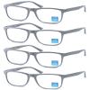 OLOMEE Matte Gray Reading Glasses for Men Blue Light Blocking Large Readers +2.25 Oversized Wide Cheaters for Big Head/Large Face view 1