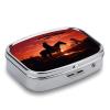 Cowboy WestMetal Pill Box 3-Compartment Portable Medication Boxs Compact Pill Case for Travel Vitamins Pill Organizer Daily Medication Storage Box view 3