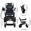 Tazauue Electric Wheelchair for Adults, 12 Miles Range 500W High Power Motorized Wheelchair, All Terrain Lightweight Foldable Portable Wheelchair with Large Footrest for Seniors, 110KG Capacity Blac view 3
