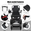 Tazauue Electric Wheelchair for Adults, 12 Miles Range 500W High Power Motorized Wheelchair, All Terrain Lightweight Foldable Portable Wheelchair with Large Footrest for Seniors, 110KG Capacity Blac view 4