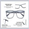 OLOMEE Matte Gray Reading Glasses for Men Blue Light Blocking Large Readers +5.00 Oversized Wide Cheaters for Big Head/Large Face view 4