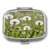 Inspiration and ZenMetal Pill Box 3-Compartment Portable Medication Boxs Compact Pill Case for Travel Vitamins Pill Organizer Daily Medication Storage Box view 1