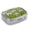 Inspiration and ZenMetal Pill Box 3-Compartment Portable Medication Boxs Compact Pill Case for Travel Vitamins Pill Organizer Daily Medication Storage Box view 3