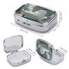 Halloween PaintingMetal Pill Box 3-Compartment Portable Medication Boxs Compact Pill Case for Travel Vitamins Pill Organizer Daily Medication Storage Box view 2