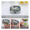Halloween PaintingMetal Pill Box 3-Compartment Portable Medication Boxs Compact Pill Case for Travel Vitamins Pill Organizer Daily Medication Storage Box view 4