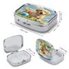 Dogs PlayingMetal Pill Box 3-Compartment Portable Medication Boxs Compact Pill Case for Travel Vitamins Pill Organizer Daily Medication Storage Box view 2