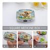 Dogs PlayingMetal Pill Box 3-Compartment Portable Medication Boxs Compact Pill Case for Travel Vitamins Pill Organizer Daily Medication Storage Box view 4