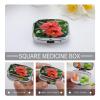 Red HibiscusMetal Pill Box 3-Compartment Portable Medication Boxs Compact Pill Case for Travel Vitamins Pill Organizer Daily Medication Storage Box view 4