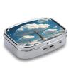 Tree CloudsMetal Pill Box 3-Compartment Portable Medication Boxs Compact Pill Case for Travel Vitamins Pill Organizer Daily Medication Storage Box view 3