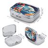 Rocket Clipart Space ShipMetal Pill Box 3-Compartment Portable Medication Boxs Compact Pill Case for Travel Vitamins Pill Organizer Daily Medication Storage Box view 2