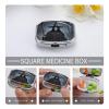 Death ScytheMetal Pill Box 3-Compartment Portable Medication Boxs Compact Pill Case for Travel Vitamins Pill Organizer Daily Medication Storage Box view 4