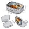 Cute Ghost Pumpkin LanternMetal Pill Box 3-Compartment Portable Medication Boxs Compact Pill Case for Travel Vitamins Pill Organizer Daily Medication Storage Box view 2