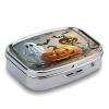 Cute Ghost Pumpkin LanternMetal Pill Box 3-Compartment Portable Medication Boxs Compact Pill Case for Travel Vitamins Pill Organizer Daily Medication Storage Box view 3