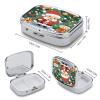 Christmas SpiritMetal Pill Box 3-Compartment Portable Medication Boxs Compact Pill Case for Travel Vitamins Pill Organizer Daily Medication Storage Box view 2