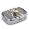 Animal Schnauzer DogMetal Pill Box 3-Compartment Portable Medication Boxs Compact Pill Case for Travel Vitamins Pill Organizer Daily Medication Storage Box view 3
