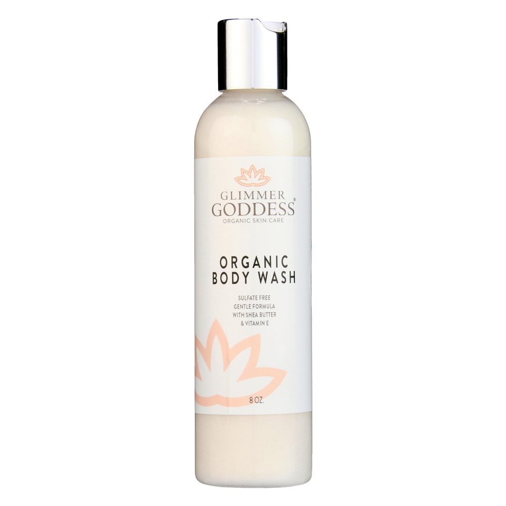 GLIMMER GODDESS Organic Moisturizing Body Wash - Unscented 8 oz.