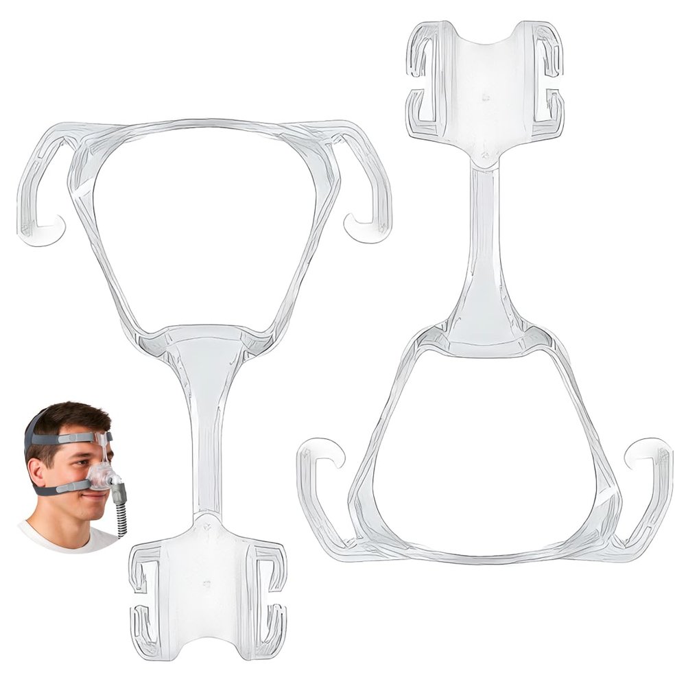 2-PCS Mirage Fx Replacement Frame for Mirage fx Nasal mask, Mirage Fx Headgear Nasal Guard Reuse Breathing Machine Accessory Replacement Fit for Mirage FX Nasal Guard (2PCS Standard)