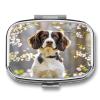 Cute Springer SpanielMetal Pill Box 3-Compartment Portable Medication Boxs Compact Pill Case for Travel Vitamins Pill Organizer Daily Medication Storage Box view 1