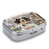 Cute Springer SpanielMetal Pill Box 3-Compartment Portable Medication Boxs Compact Pill Case for Travel Vitamins Pill Organizer Daily Medication Storage Box view 3