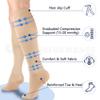 +MD 2 Pairs 15-20 mmHg Medical Compression Socks for Men/Women, Lightweight Opaque Knee High Support StockingsBeige,S view 2