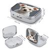 Cute DogMetal Pill Box 3-Compartment Portable Medication Boxs Compact Pill Case for Travel Vitamins Pill Organizer Daily Medication Storage Box view 2