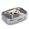 Cute DogMetal Pill Box 3-Compartment Portable Medication Boxs Compact Pill Case for Travel Vitamins Pill Organizer Daily Medication Storage Box view 3