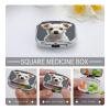 Cute DogMetal Pill Box 3-Compartment Portable Medication Boxs Compact Pill Case for Travel Vitamins Pill Organizer Daily Medication Storage Box view 4