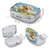 Lawn and DogMetal Pill Box 3-Compartment Portable Medication Boxs Compact Pill Case for Travel Vitamins Pill Organizer Daily Medication Storage Box view 2