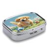 Lawn and DogMetal Pill Box 3-Compartment Portable Medication Boxs Compact Pill Case for Travel Vitamins Pill Organizer Daily Medication Storage Box view 3