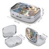 Lovely Maltese DogMetal Pill Box 3-Compartment Portable Medication Boxs Compact Pill Case for Travel Vitamins Pill Organizer Daily Medication Storage Box view 2
