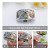 Lovely Maltese DogMetal Pill Box 3-Compartment Portable Medication Boxs Compact Pill Case for Travel Vitamins Pill Organizer Daily Medication Storage Box view 4