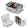 Brown Labrador RetrieverMetal Pill Box 3-Compartment Portable Medication Boxs Compact Pill Case for Travel Vitamins Pill Organizer Daily Medication Storage Box view 2