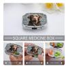 Brown Labrador RetrieverMetal Pill Box 3-Compartment Portable Medication Boxs Compact Pill Case for Travel Vitamins Pill Organizer Daily Medication Storage Box view 4