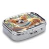 Cute Corgi Dog IllustrationMetal Pill Box 3-Compartment Portable Medication Boxs Compact Pill Case for Travel Vitamins Pill Organizer Daily Medication Storage Box view 3