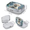 Lovely Maltese DogMetal Pill Box 3-Compartment Portable Medication Boxs Compact Pill Case for Travel Vitamins Pill Organizer Daily Medication Storage Box view 2