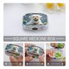 Lovely Maltese DogMetal Pill Box 3-Compartment Portable Medication Boxs Compact Pill Case for Travel Vitamins Pill Organizer Daily Medication Storage Box view 4